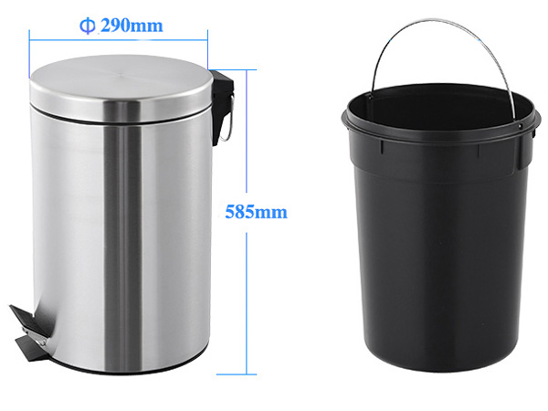 Thùng rác inox đạp chân Paloca (30 lít)
