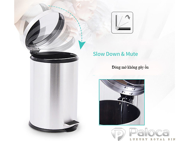 Thùng rác inox đạp chân Paloca (30 lít)