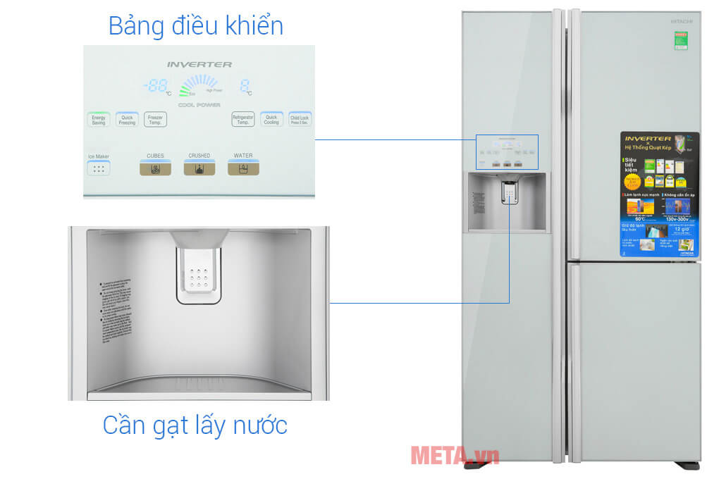 Tủ lạnh Hitachi Inverter 584 lít R-FM800GPGV2-GS