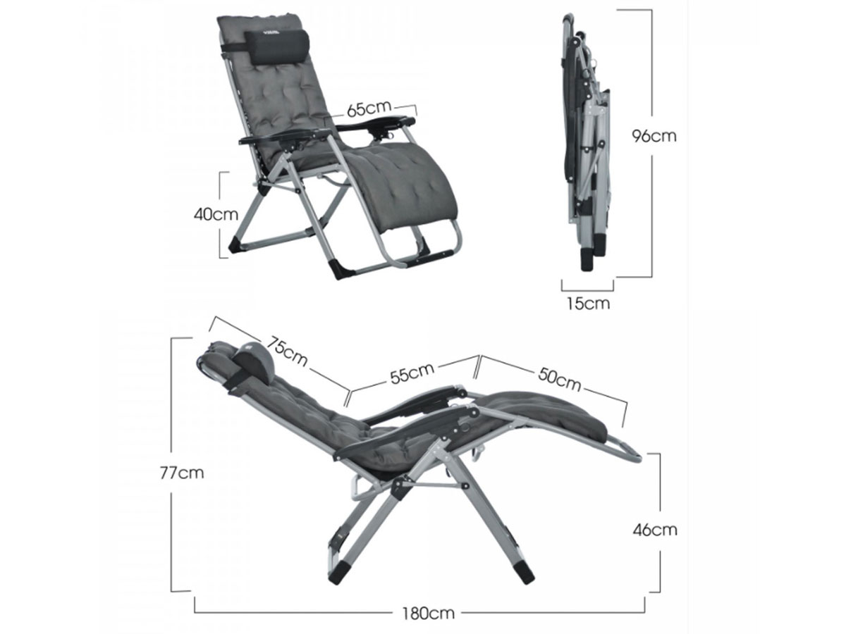 Ghế xếp thư giãn có nệm Kachi MK232