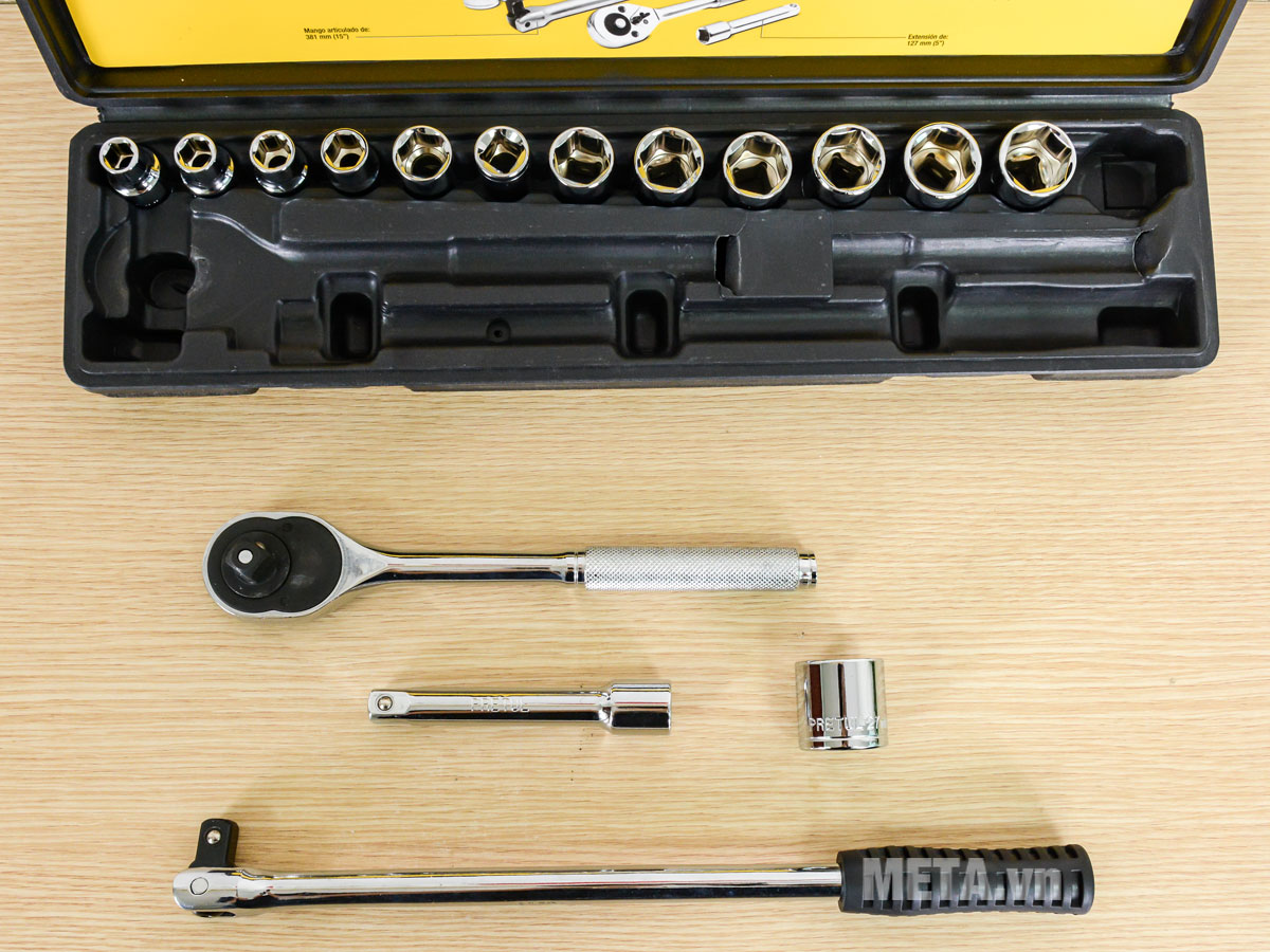 Bộ socket 17 chi tiết 10mm - 27mm Pretul 21174