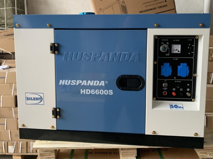Máy phát điện chạy dầu 5kW Huspanda HD6600S chống ồn