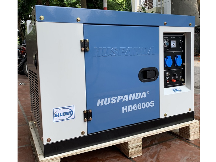 Máy phát điện chạy dầu 5kW Huspanda HD6600S chống ồn