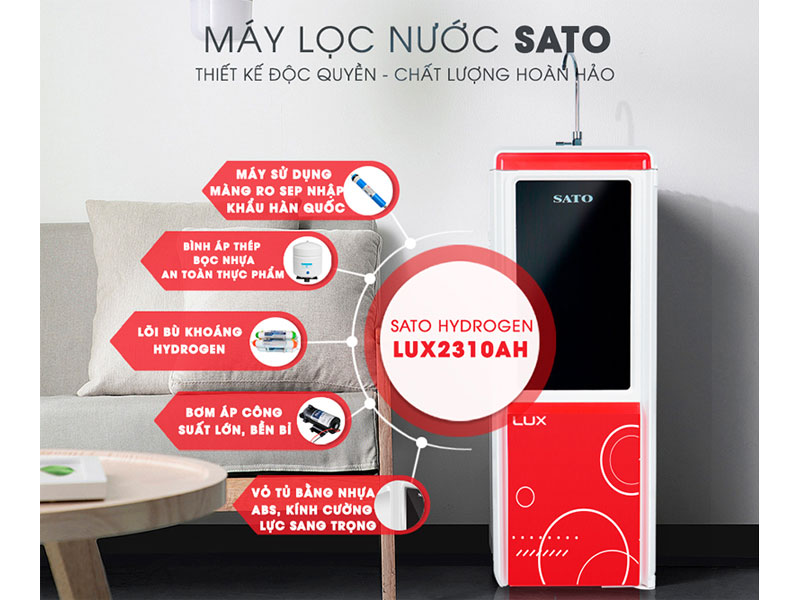 Máy lọc nước Sato Hydrogen LUX LUX2310AH 10 cấp lọc