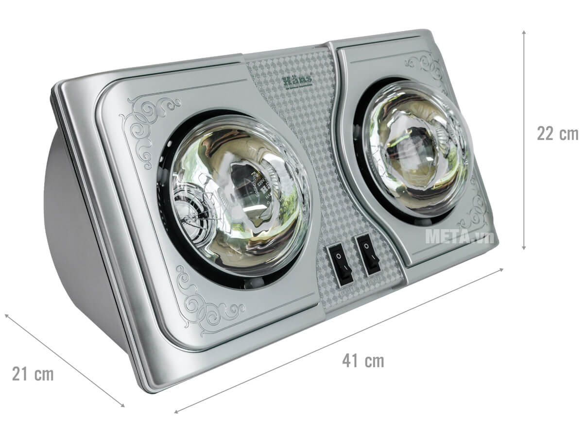 Đèn sưởi nhà tắm Hans 2 bóng H2B