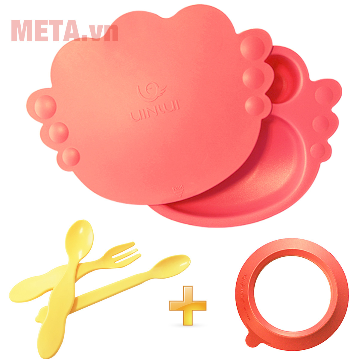 Set khay ăn và bộ thìa dĩa 3 món UINLUI