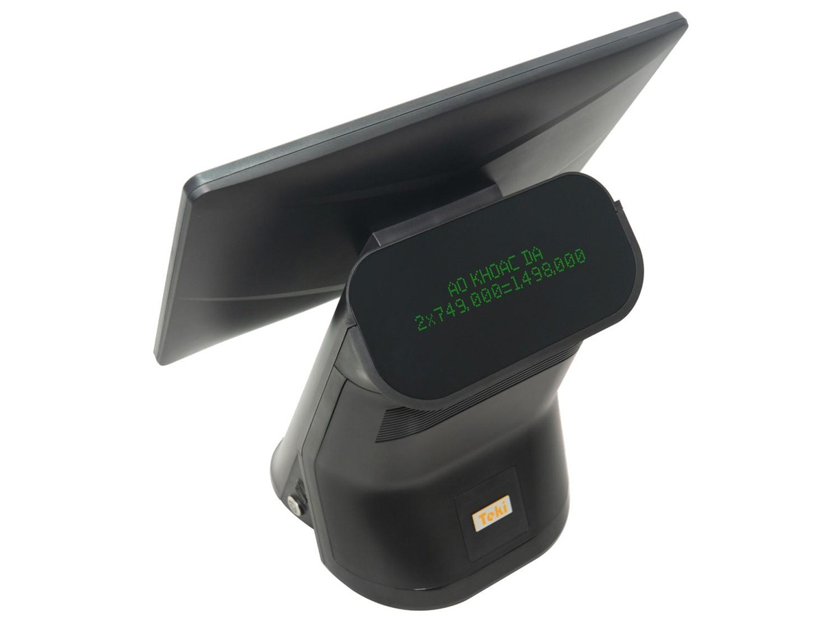 Máy tính tiền POS Teki P13 (1 màn hình và hiển thị giá VFD)