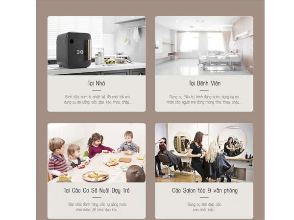 Máy tiệt trùng bình sữa có sấy khô bằng tia UV Spectra