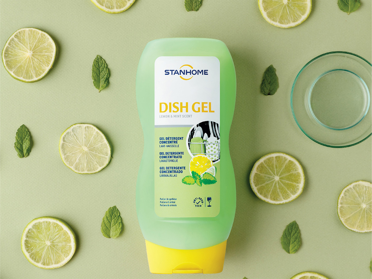 Gel rửa bát chuyên dụng cho máy rửa bát hương chanh bạc hà All in One Stanhome Dish Gel 720ml