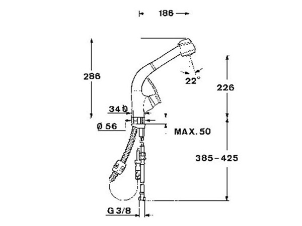Vòi rửa Teka MC 10 PLUS