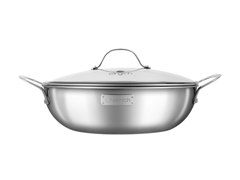 Chảo xào inox cao cấp 3 lớp đáy liền Elmich Trimax EL-3797