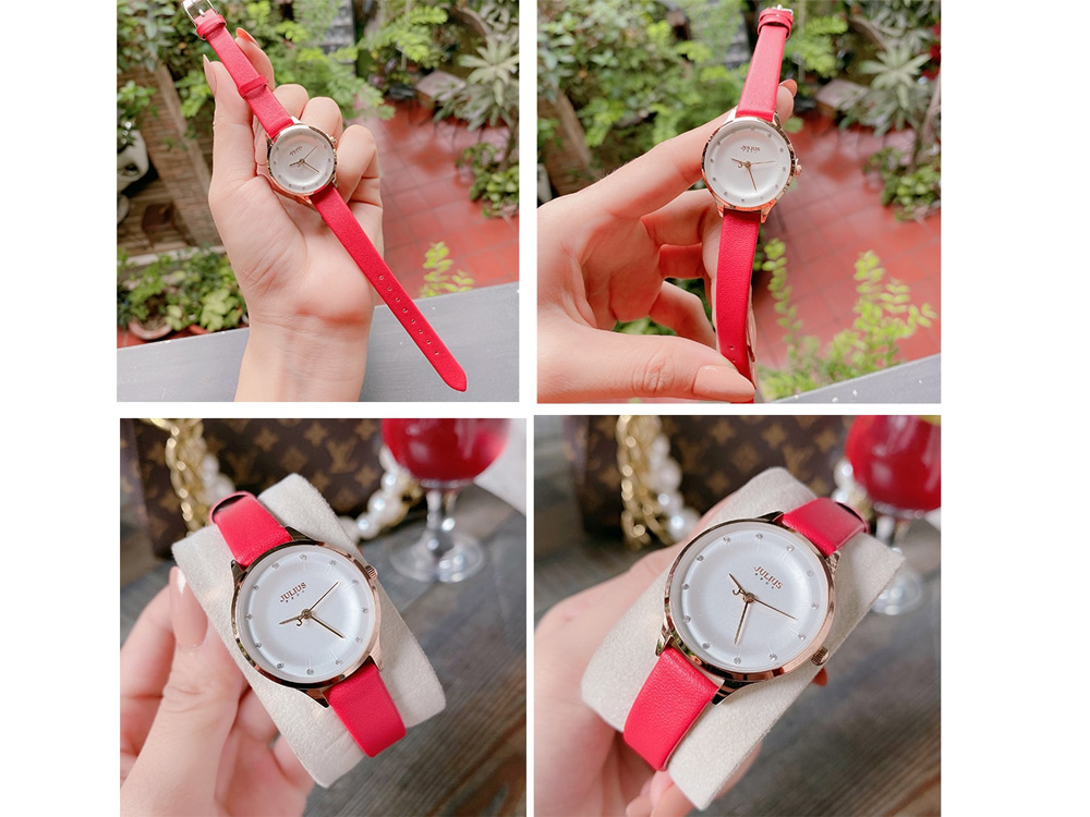 Đồng hồ nữ JA-1197 Julius Hàn Quốc dây da