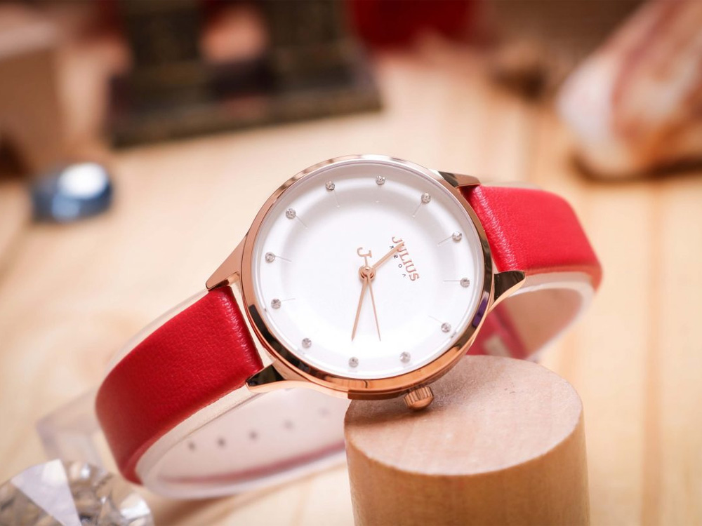 Đồng hồ nữ JA-1197 Julius Hàn Quốc dây da