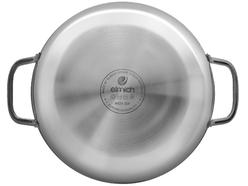 Chảo xào inox cao cấp 3 lớp đáy liền Elmich Trimax EL - 3798 size 30cm
