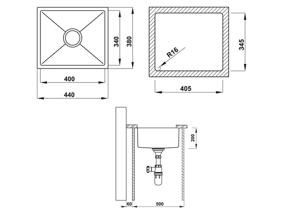 Chậu rửa chén Hafele inox HS20-SSN1S50 (567.20.227)