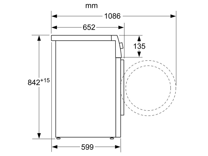 Máy sấy quần áo bơm nhiệt tụ hơi 8kg Bosch WTR85V00SG (Serie 4)