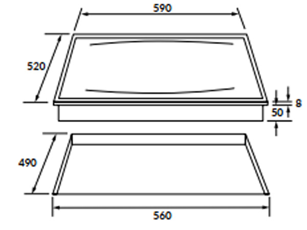 Bếp từ không giới hạn vùng nấu Rosieres RES6D (60cm)