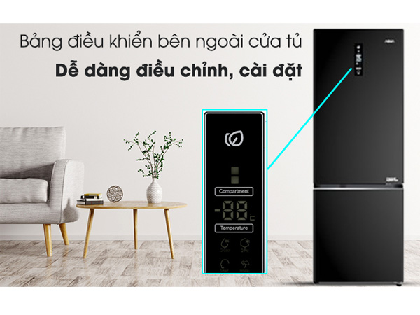 Tủ lạnh Aqua Inverter 292 lít AQR-B348MA(FB)