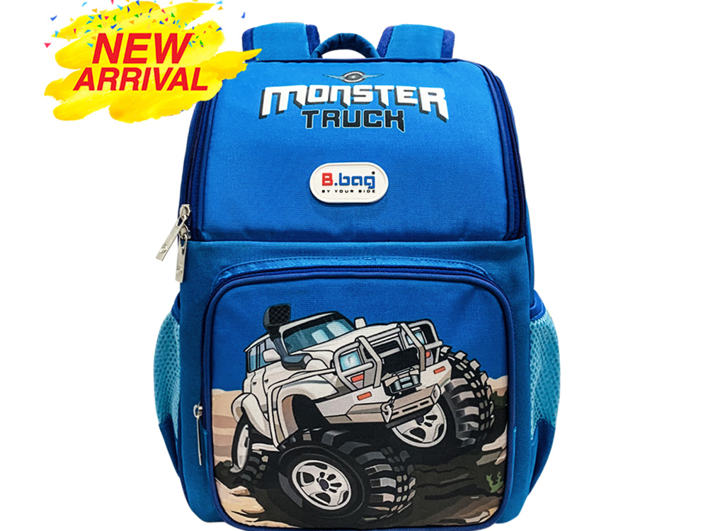 Balo chống gù Adventure Box-Monster Truck B-12-112 xanh đậm
