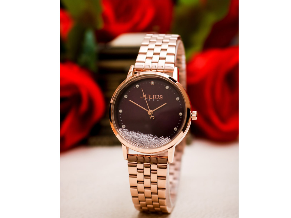 Đồng hồ nữ JA-1283 Julius Hàn Quốc dây thép
