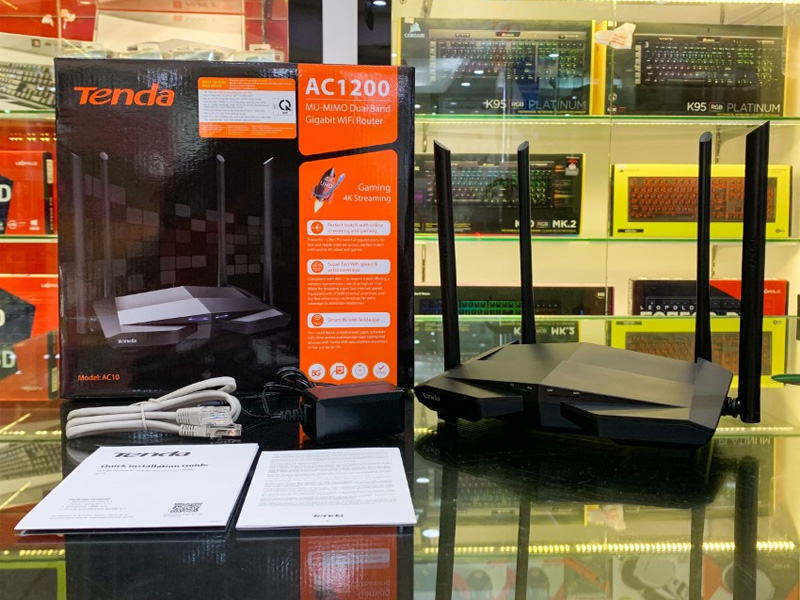 Router wifi Tenda AC10 2 băng tần chuẩn AC1200