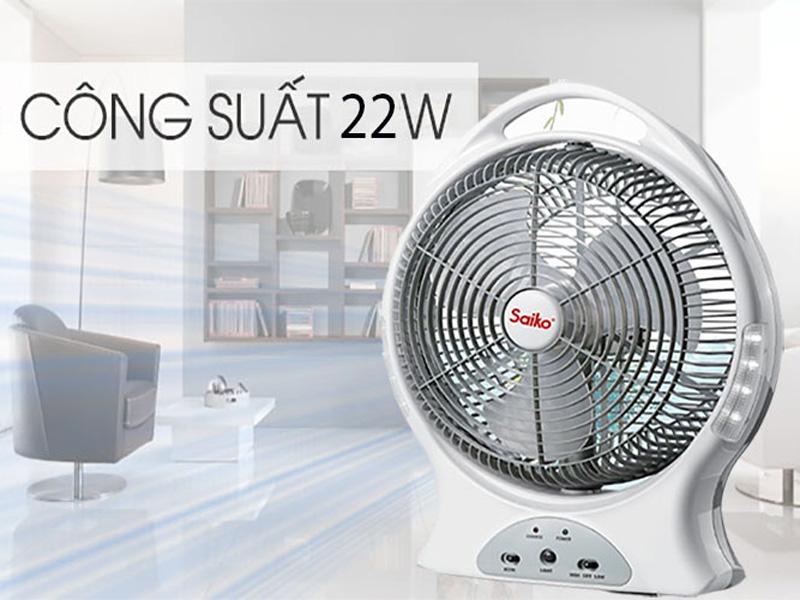 Quạt sạc tích điện Saiko CR-613