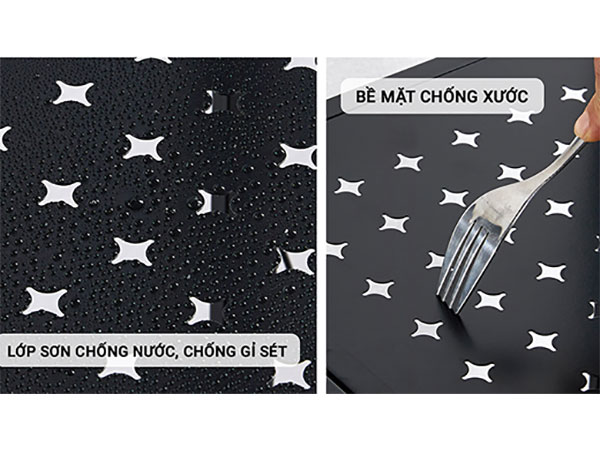 Kệ để đồ gấp gọn đa năng sơn tĩnh điện cao cấp 3 tầng Vando