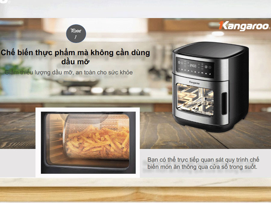 Lò chiên không dầu Kangaroo KG12AF1A 12 Lít