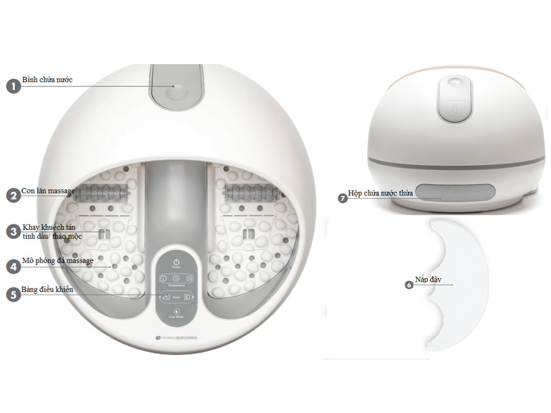 Bồn xông hơi massage chân công nghệ siêu âm Rio FTBH9-EU