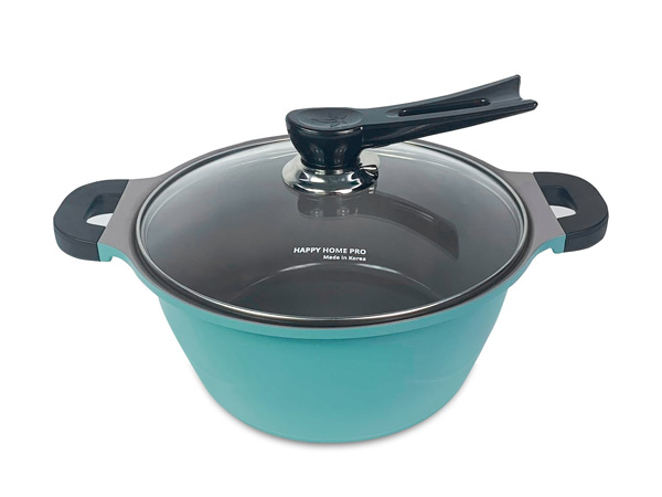 Nồi Yoori chống dính, tráng sứ, đáy từ, tay cầm bằng Bakelite - Nhập khẩu Hàn Quốc