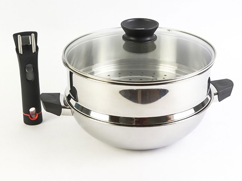 Bộ nồi chảo Kims Cook Blackcube 3 lớp đúc liền đáy từ T&K F000016 (8 món)