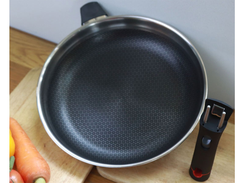 Bộ nồi chảo Kims Cook Blackcube 3 lớp đúc liền đáy từ T&K F000016 (8 món)