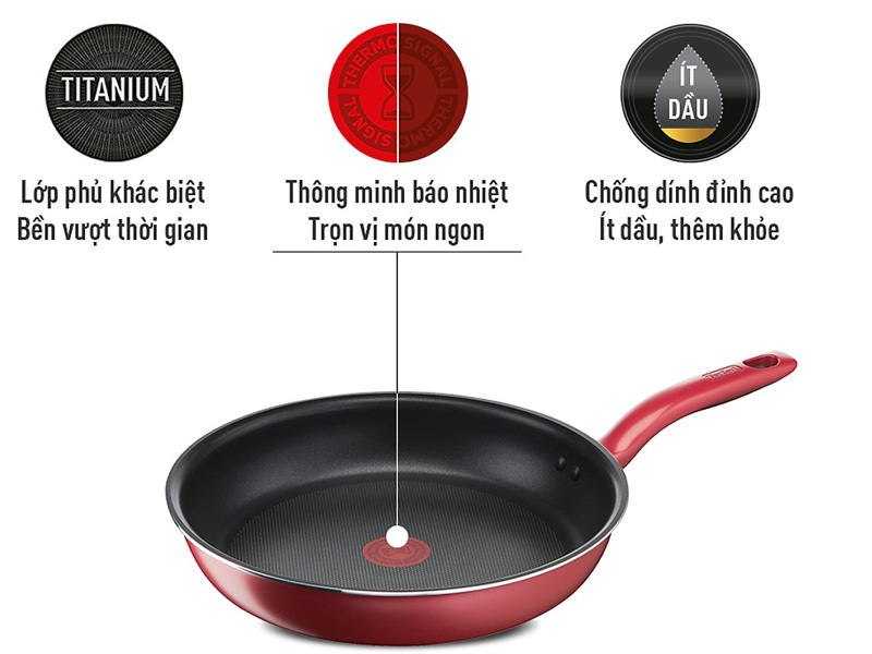 Chảo chiên chống dính đáy từ Tefal So Chef G1350295 (G1350296) 21cm
