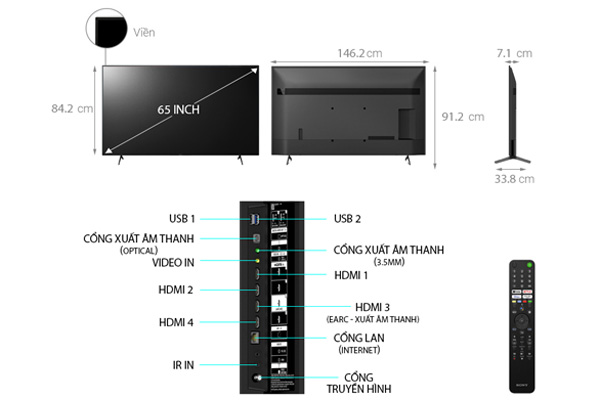 Android Tivi Sony 4K 50 inch KD-50X80J