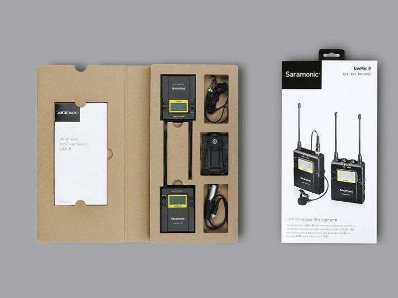 Mic thu âm phỏng vấn dùng cho máy ảnh, máy quay Saramonic UwMic9 Kit 1