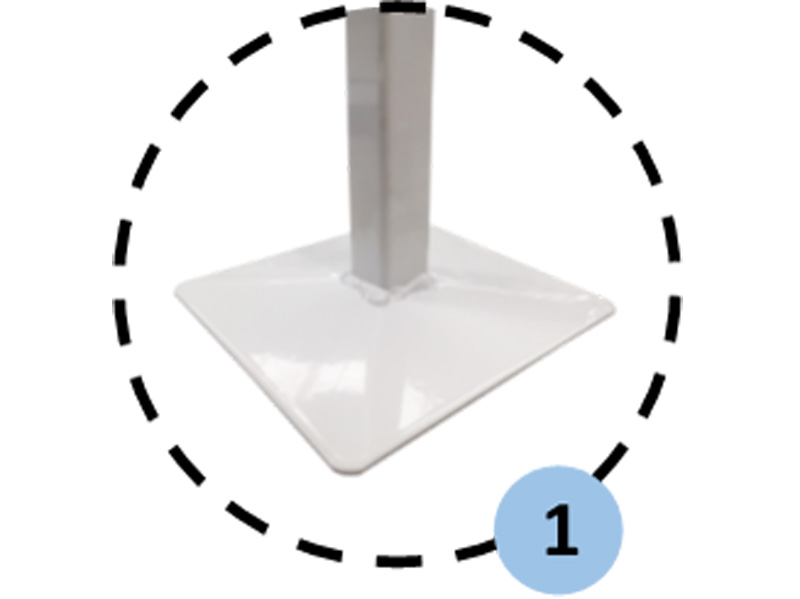 Trụ chống lưới tennis Sodex dùng cho sân đơn S25020