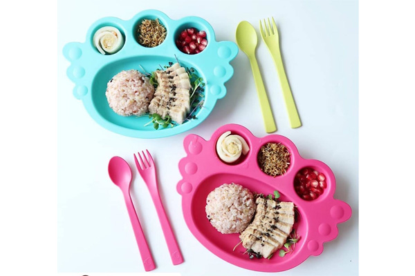 Khay ăn dặm thiên thần đế dính UINLUI làm từ dừa