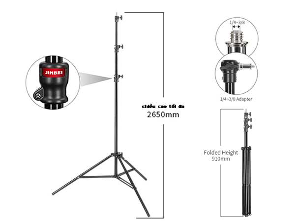 Chân đèn Jinbei JB-2600FP