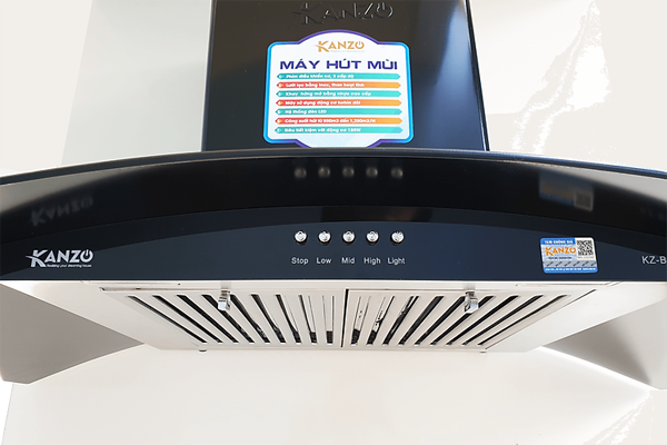 Máy hút mùi kính cong 900mm Kanzo KZ-BL-90HD