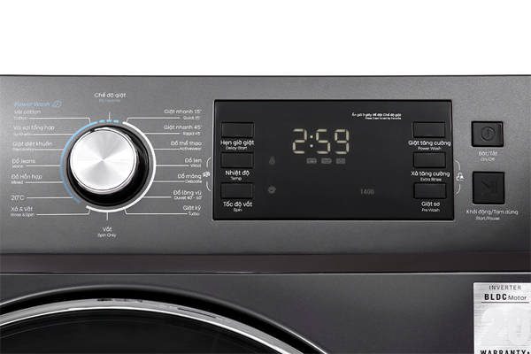 Máy giặt lồng ngang inverter Casper 12.5 kg WF-125I140BGB