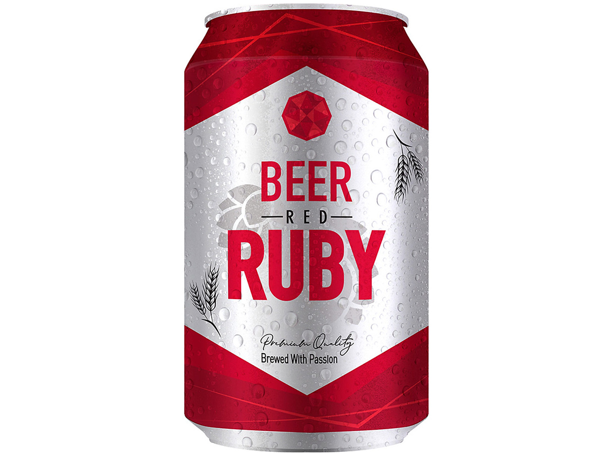 Thùng 24 lon bia Red Ruby (lon 330ml)