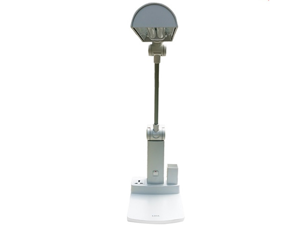Đèn bàn khớp quay bóng led 7w Lioa 03B (Có ổ cắm đa năng, hộc đựng bút)