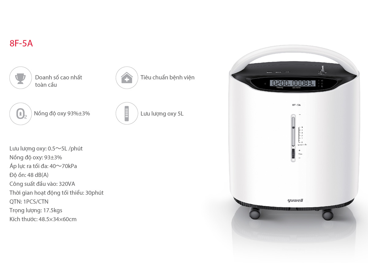 Máy tạo oxy y tế Yuwell 8F-5A