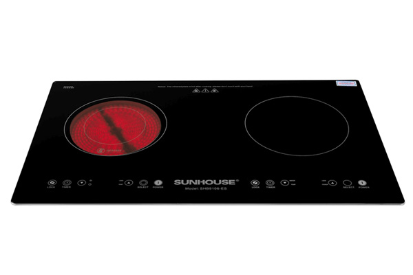 Bếp đôi điện từ hồng ngoại Sunhouse SHB9106-ES