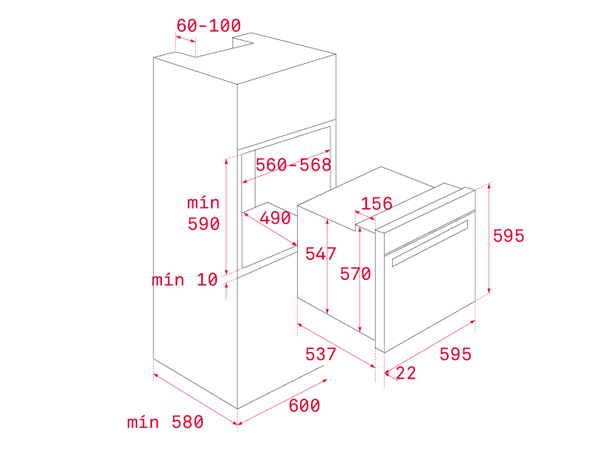 Lò nướng điện âm Teka HBB 735 (70L)