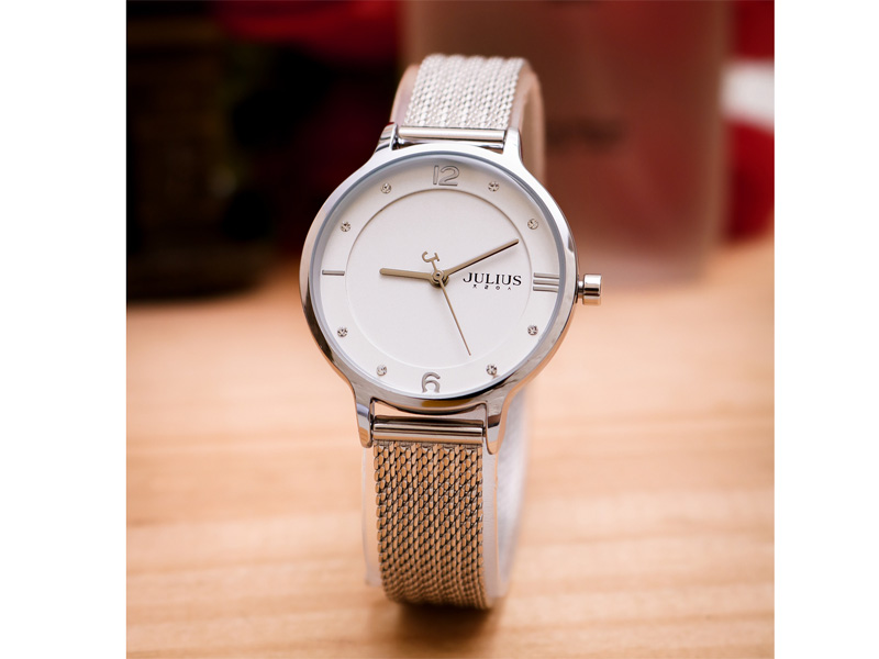 Đồng hồ nữ JA-1251 Julius Hàn Quốc (Dây thép)