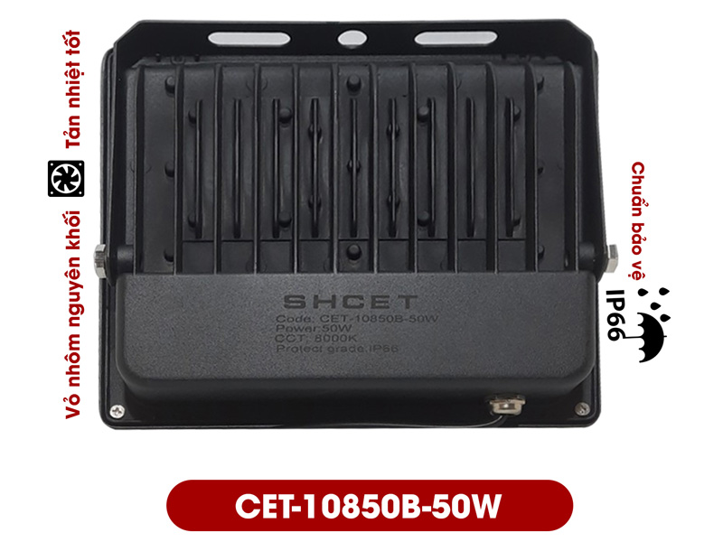 Đèn Solar Led năng lượng mặt trời CET-10850B-50W (chiếu sáng 180m2)