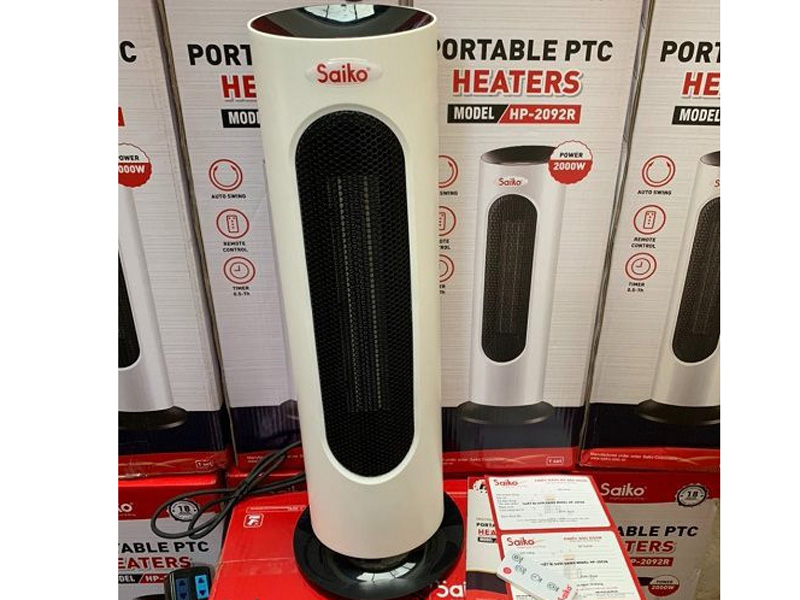 Quạt sưởi gốm Saiko HP-2092R (hẹn giờ 0.5-7h)