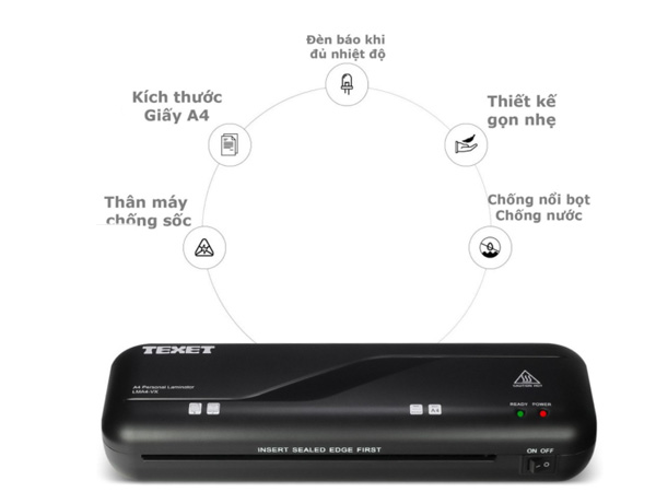 Máy ép nhựa tự động A4 Texet LMA4-VX