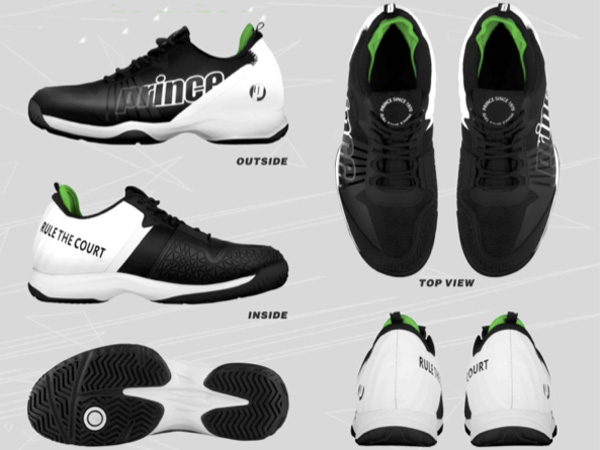 Giày tennis Prince tour lite đen/trắng